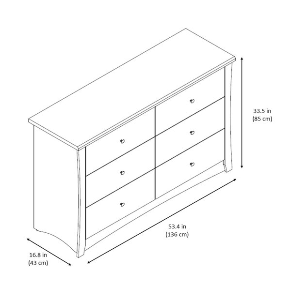 Crescent 6 sale drawer double dresser